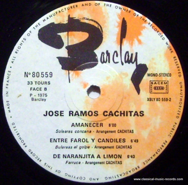 Barclay 80559 - José Ramos "Cachitas" - Arte Flamenco - Image 3