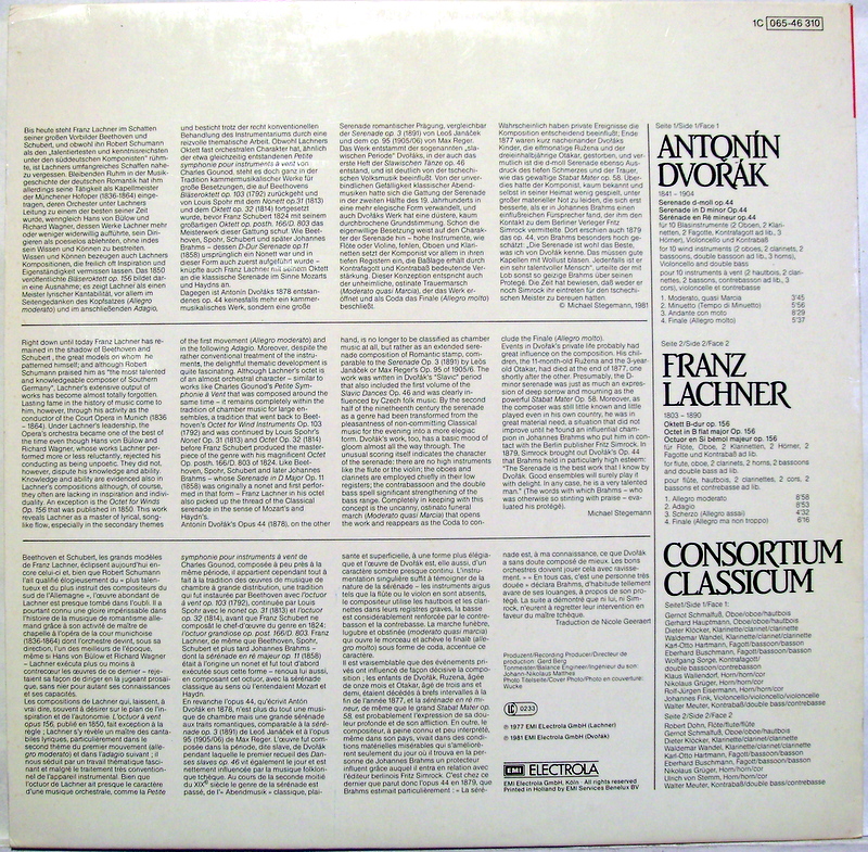 His Master's Voice 1C 065-46 310 - Antonín Dvořák, Franz Paul La - Image 2