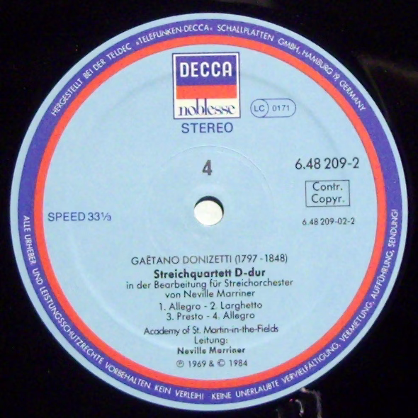 DECCA 6.48 209-1/2 - Gioacchino Rossini, The Academy Of St. Mart - Image 3