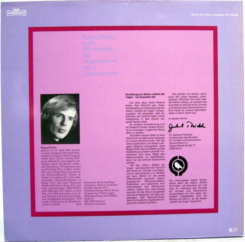 Intercord INT 160.829 - Roland Keller - Die Verliebte Nachtigall - Image 2