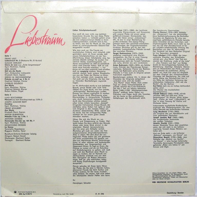 Amiga 8 45 048 - Various - Liebestraum - Image 2