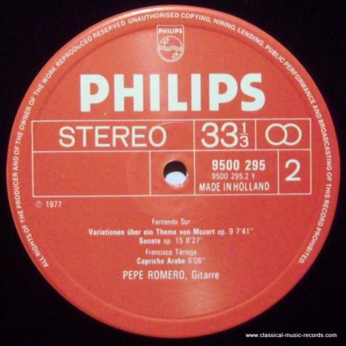 Philips 26 208-9 - Pepe Romero - Berühmte Kompositionen Für Gita - Image 3