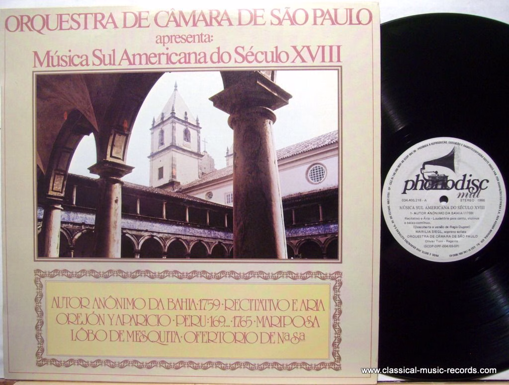 Phonodisc 0-34-703-218 - Orquestra de Câmara De São Paulo - Músi