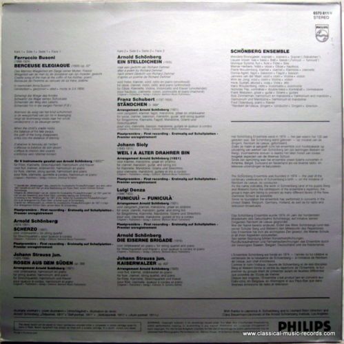 Philips 6570 811 - Arnold Schoenberg, Schönberg Ensemble, Reinbe - Image 2