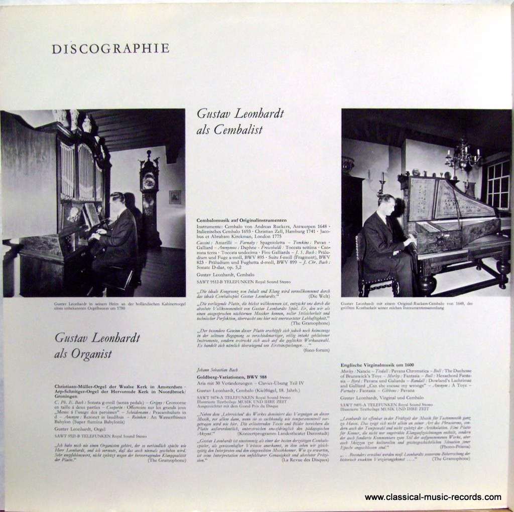 Telefunken SAW 9535-M - Gustav Leonhardt - Festkonzert Des Baroc - Image 2