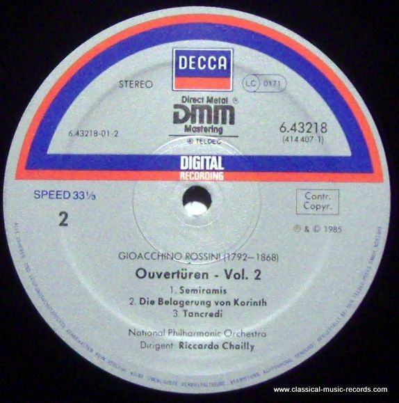 DECCA 414 407-1 - Gioacchino Rossini, National Philharmonic Orch - Image 3