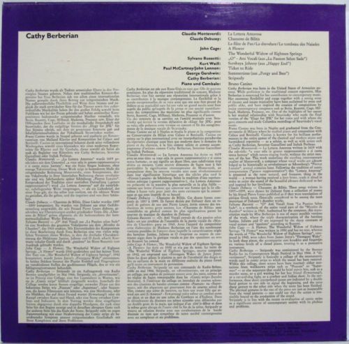 WERGO WER 60054 - Cathy Berberian - MagnifiCathy (The Many Voice - Image 2