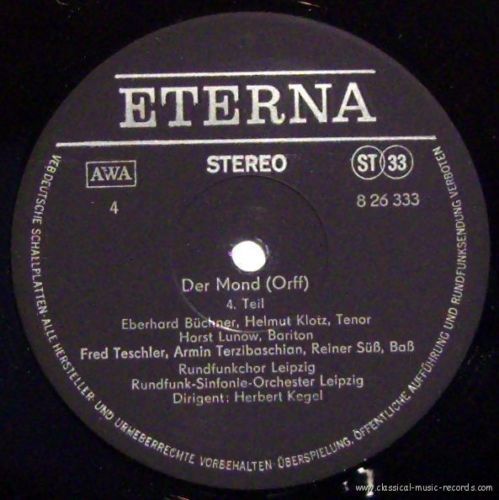 Eterna 8 26 332-333 - Carl Orff, Rundfunkchor Leipzig, Rundfunk- - Image 4