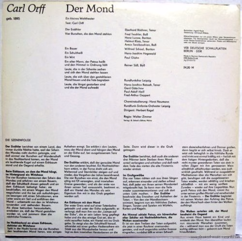Eterna 8 26 332-333 - Carl Orff, Rundfunkchor Leipzig, Rundfunk- - Image 2