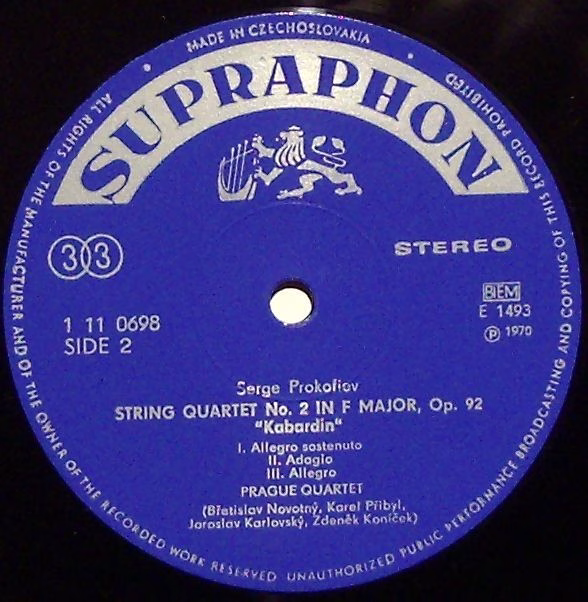 Supraphon 1 11 0698 - Sergei Prokofiev, Pyotr Ilyich Tchaikovsky - Image 3