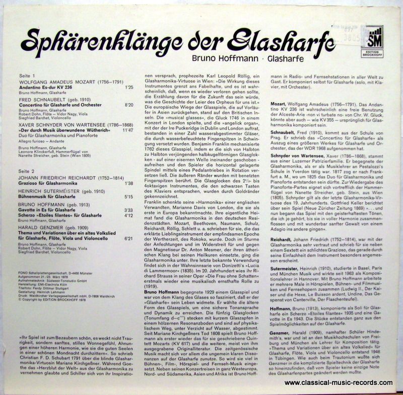 FSM FSM 53 214 EB - Bruno Hoffmann - Sphärenklänge Der Glasharfe - Image 2