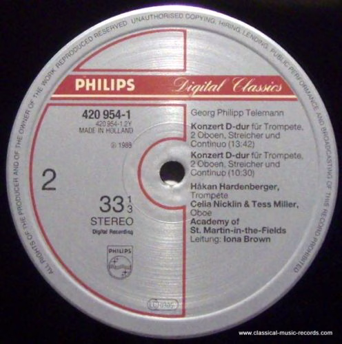 Philips Digital Classics 420 954-1 - Georg Philipp Telemann, Håk - Image 3