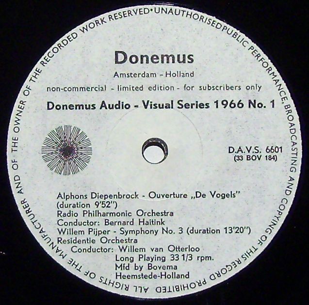 Donemus DAVS 6601 - Alphons Diepenbrock, Willem Pijper, Bertus v - Image 2