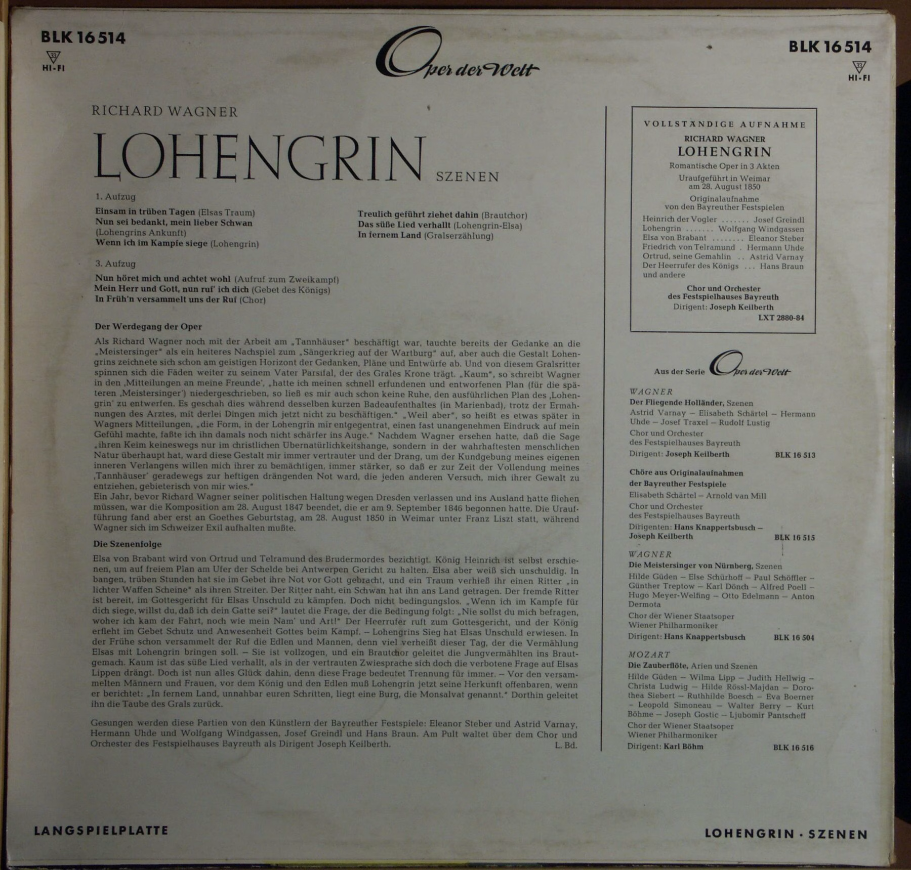 DECCA BLK 16514 - Richard Wagner, Chor der Bayreuther Festspiele - Image 2