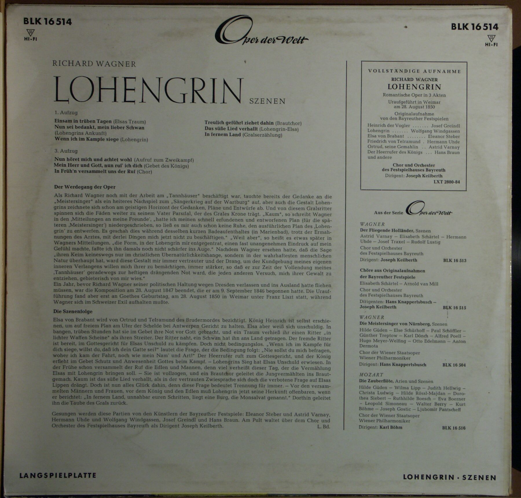 DECCA BLK 16514 - Richard Wagner, Chor der Bayreuther Festspiele - Image 2