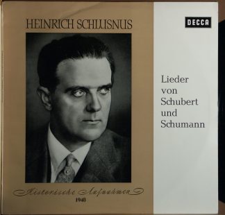 DECCA HD 16 - Heinrich Schlusnus, Sebastian Peschko - Lieder Von
