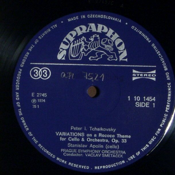 Supraphon 1 10 1454 - Pyotr Ilyich Tchaikovsky, Stanislav Apolín - Image 3