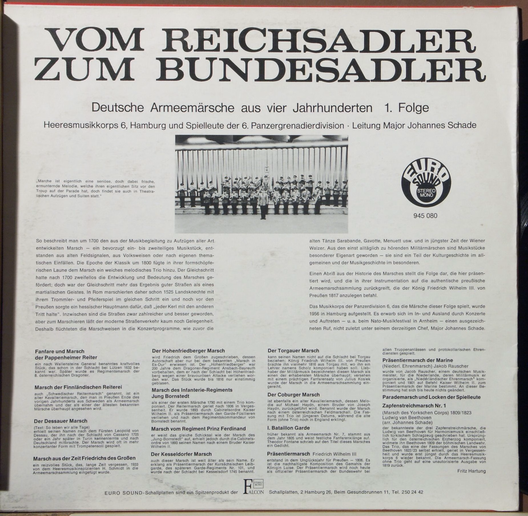 Euro Sound 945 080 - Heeresmusikkorps 6, Hamburg, Spielleute Der - Image 2