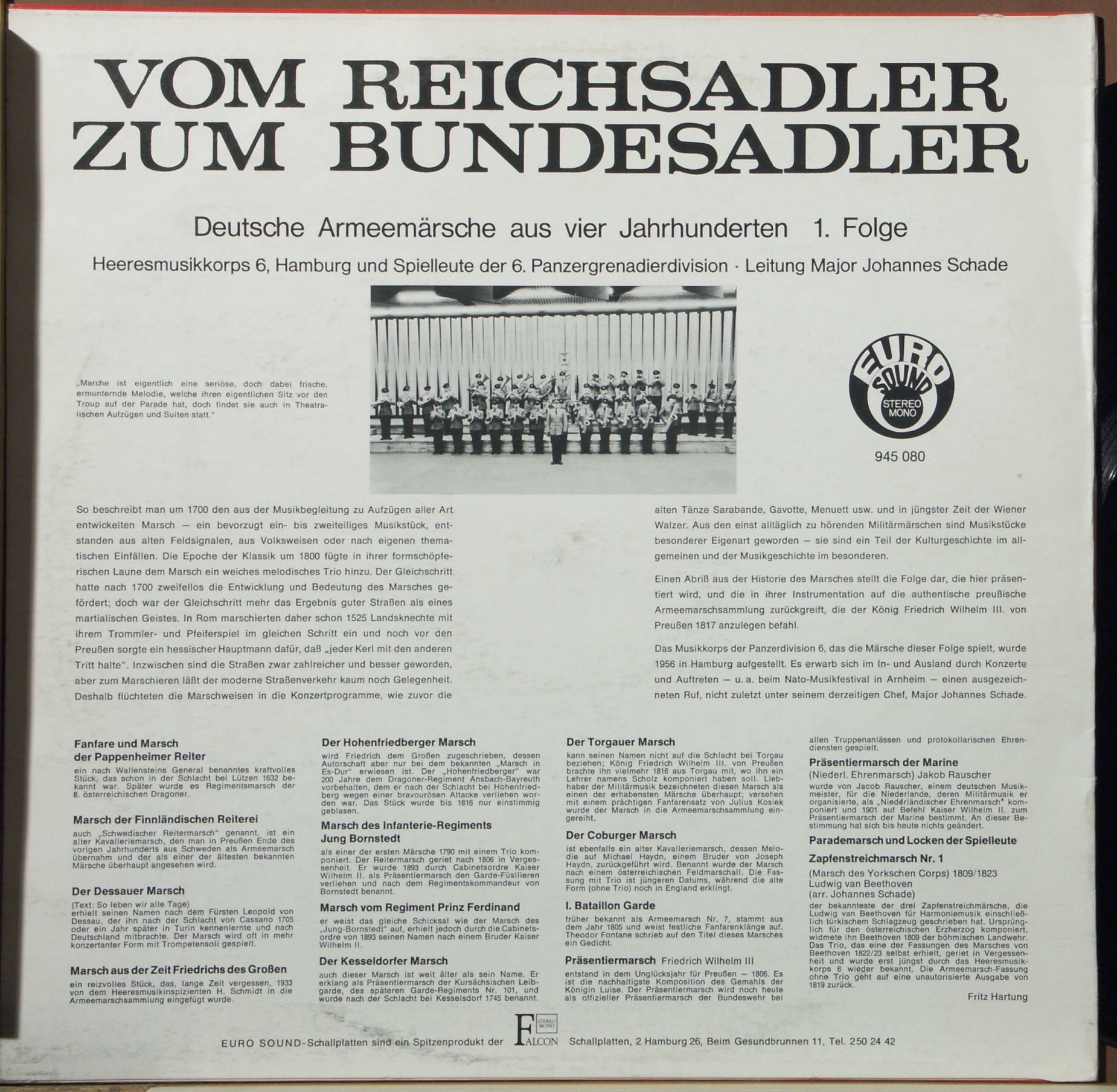 Euro Sound 945 080 - Heeresmusikkorps 6, Hamburg, Spielleute Der - Image 2