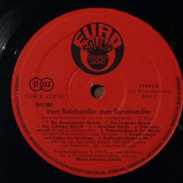 Euro Sound 945 080 - Heeresmusikkorps 6, Hamburg, Spielleute Der - Image 3