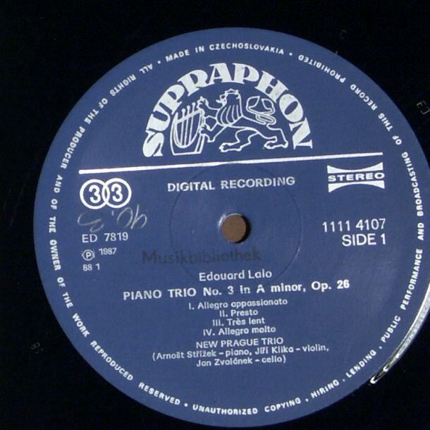 Supraphon 10 4107-1 131 - Frédéric Chopin, Édouard Lalo, Pražské - Image 3