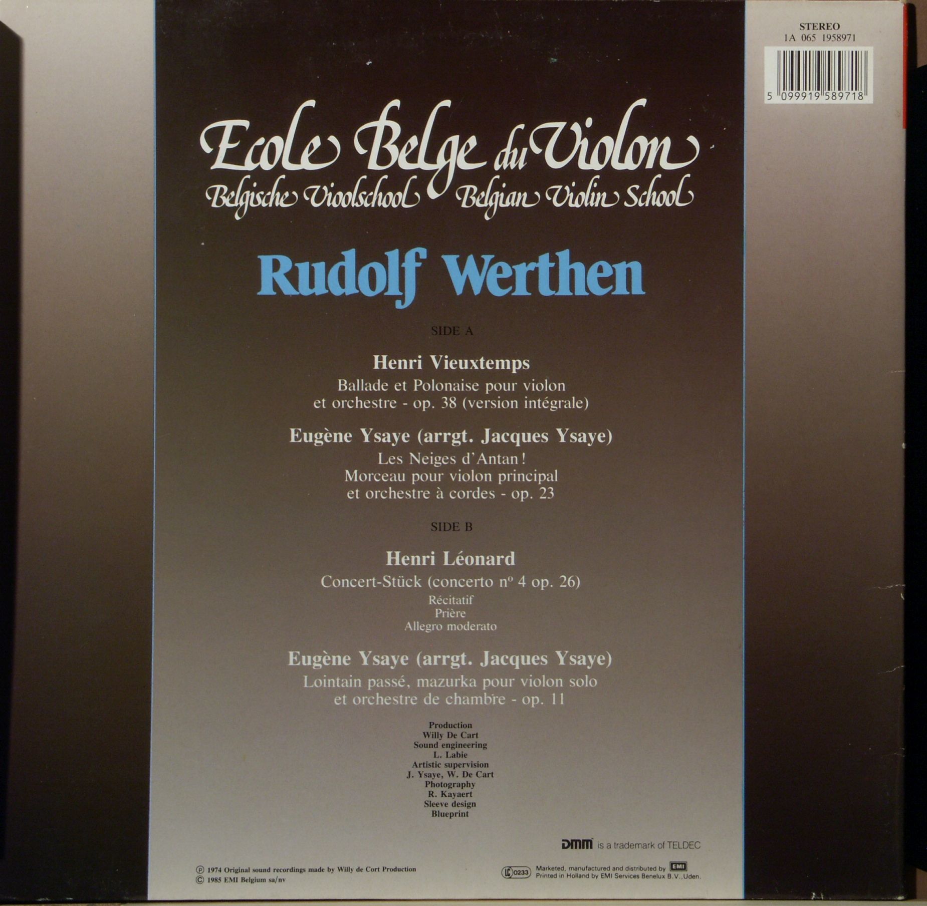 His Master's Voice 1A 065 1958971 - Henri Vieuxtemps, Eugène Ysa - Image 2