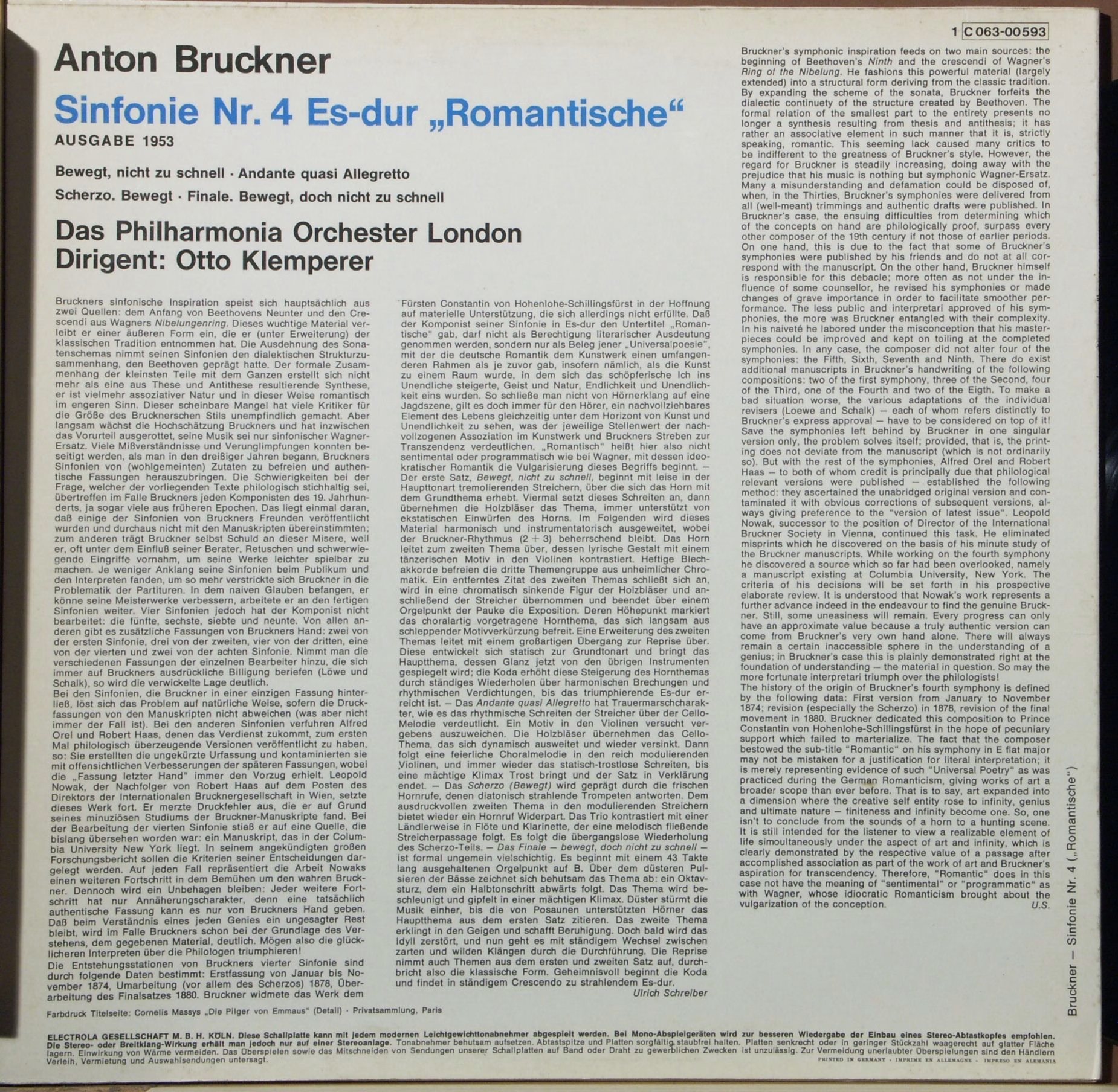 EMI Electrola 62 329 - Anton Bruckner, Philharmonia Orchestra, O - Image 2