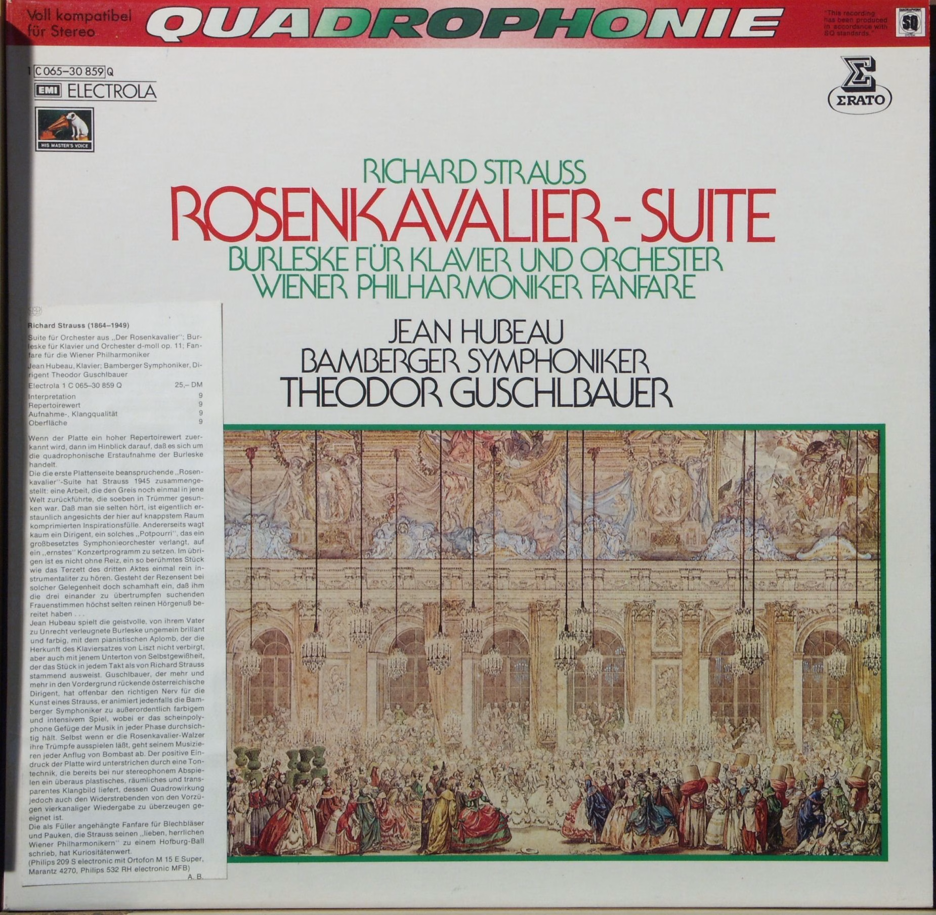 His Master's Voice C065-30 859 - Richard Strauss, Jean Hubeau, B - Image 2