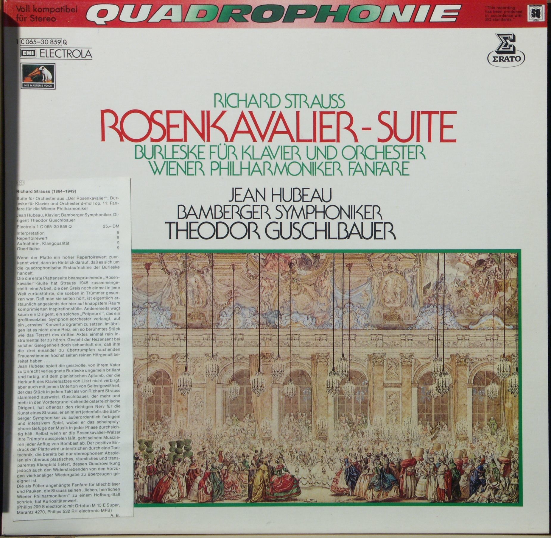 His Master's Voice C065-30 859 - Richard Strauss, Jean Hubeau, B - Image 2