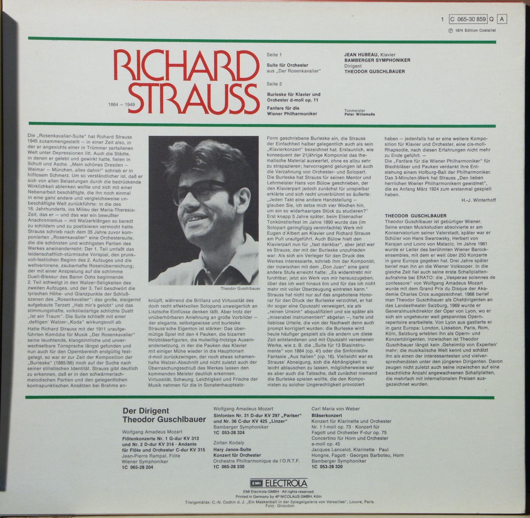 His Master's Voice C065-30 859 - Richard Strauss, Jean Hubeau, B - Image 4