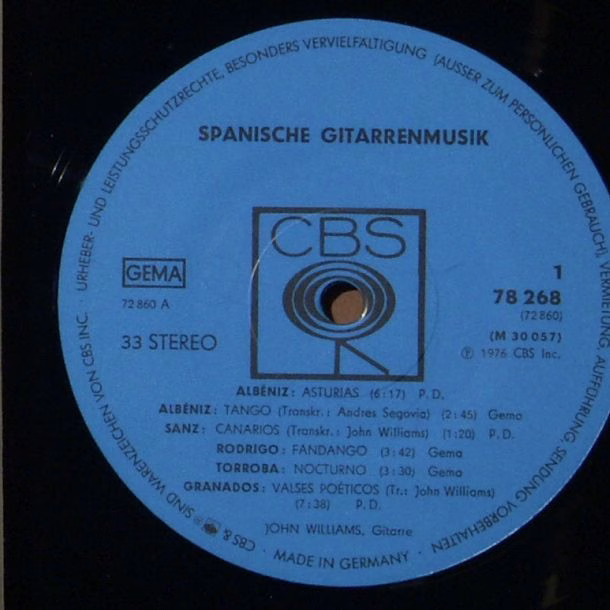 CBS 78 268 - John Williams (7) - Spanische Gitarrenmusik - Image 3