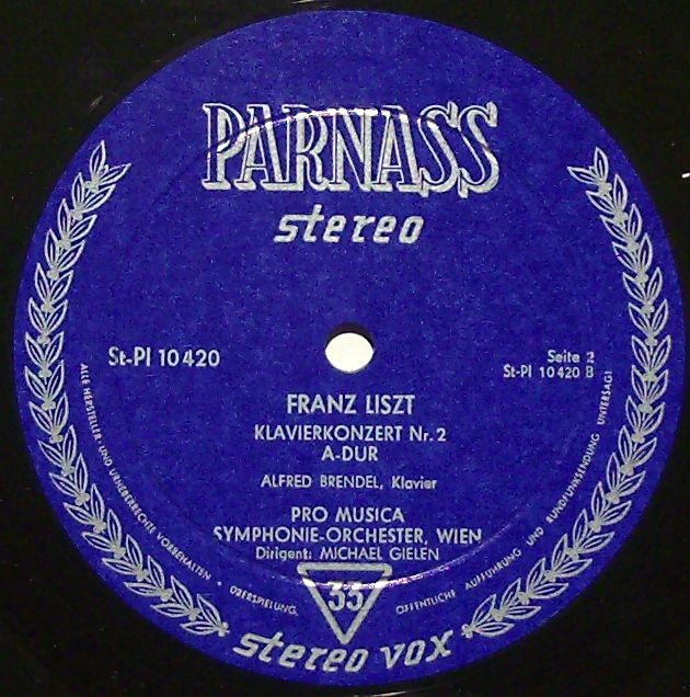 Parnass STPL 10 420 - Franz Liszt, Alfred Brendel, Vienna Pro Mu - Image 3