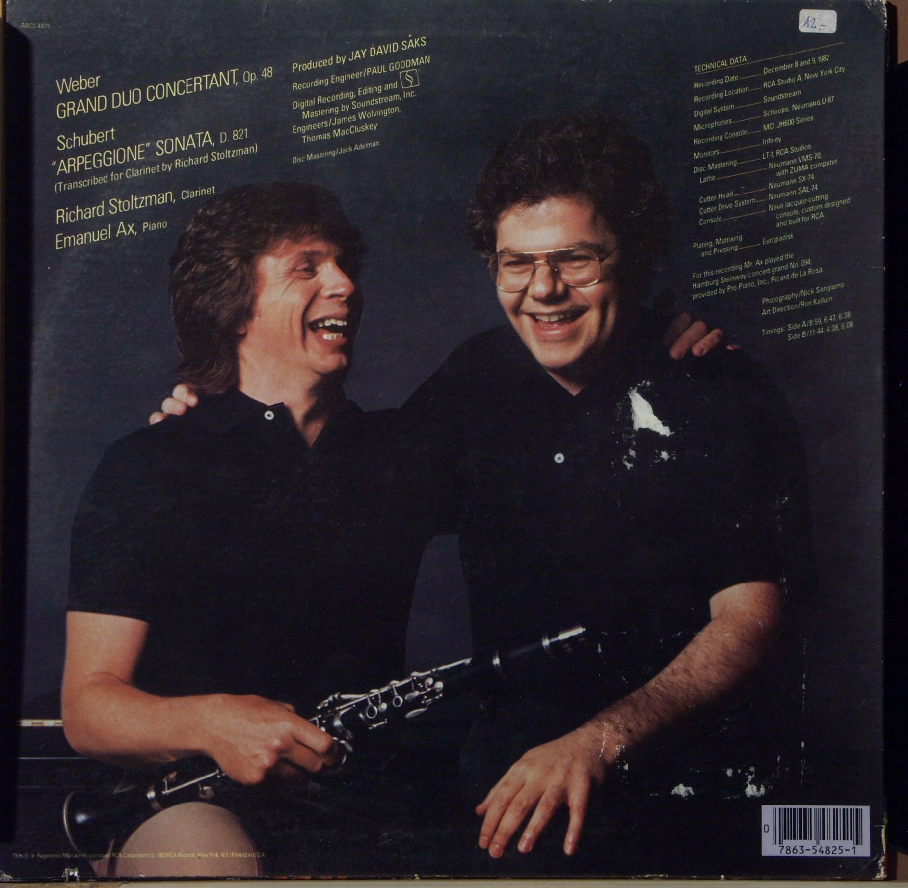 RCA Red Seal ARC1-4825 - Carl Maria von Weber, Franz Schubert, R - Image 3