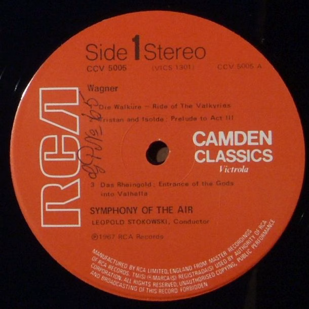 Camden Classics Victrola CCV 5005 - Leopold Stokowski, Richard W - Image 3