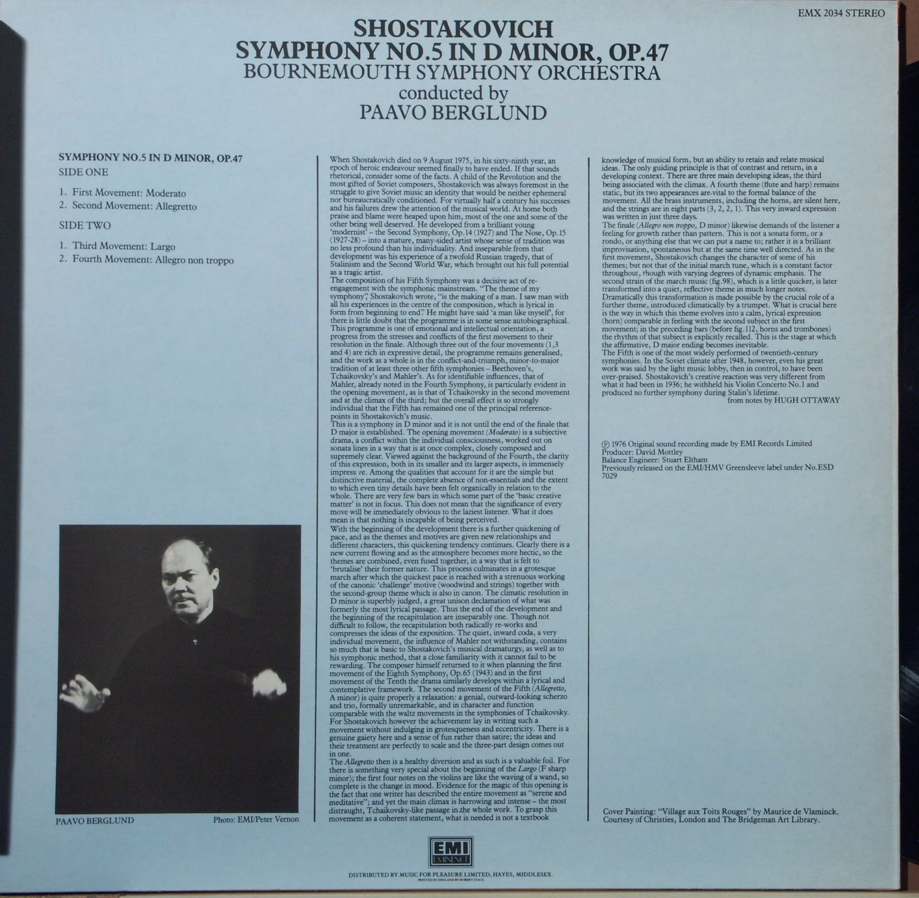 EMI Eminence EMX 2034 - Dmitri Shostakovich, Bournemouth Symphon - Image 2
