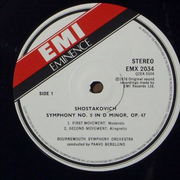 EMI Eminence EMX 2034 - Dmitri Shostakovich, Bournemouth Symphon - Image 3