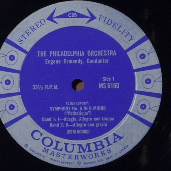 Columbia Masterworks MS 6160 - Pyotr Ilyich Tchaikovsky, The Phi - Image 3