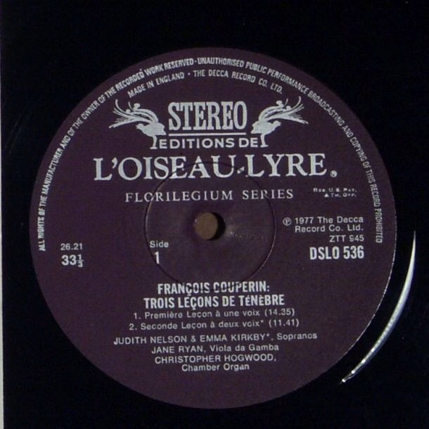 L'Oiseau-Lyre DSLO 536 - François Couperin, Judith Nelson, Emma - Image 3