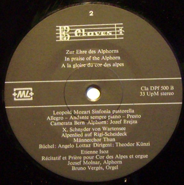 Claves DP 500 - Various - Zur Ehre Des Alphorns = In Praise Of T - Image 3