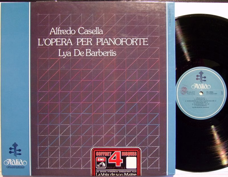 Italia ITL 70066 - Alfredo Casella, Lya De Barberis - L'Opera Pe