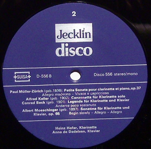 Jecklin-Disco Disco 556 - Heinz Hofer (3), Anne de Dadelsen - Kl - Image 3