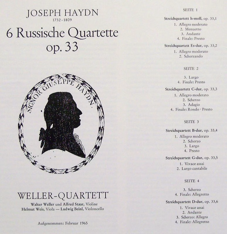 DECCA DK 11 519/1-2 - Joseph Haydn, Weller-Quartett - Sechs Russ - Image 2