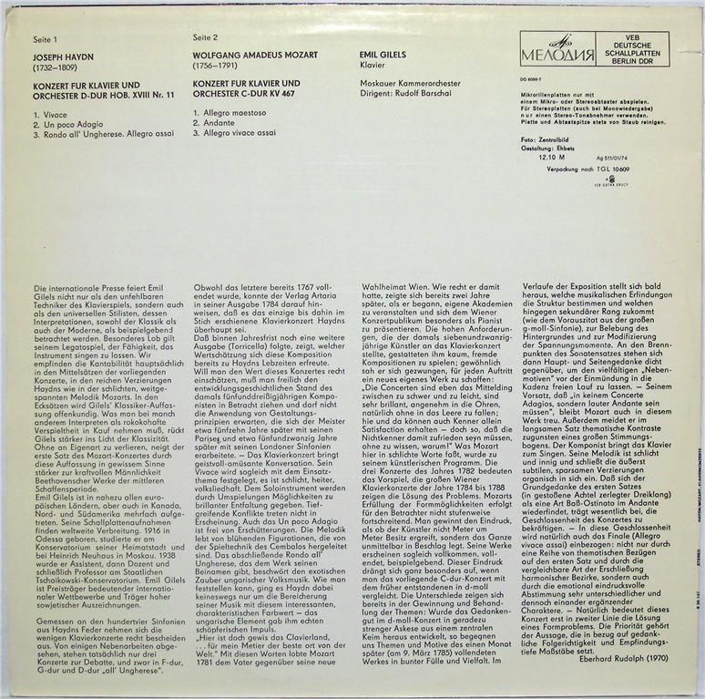 Melodia Eterna 8 26 147 - Joseph Haydn, Wolfgang Amadeus Mozart, - Image 2