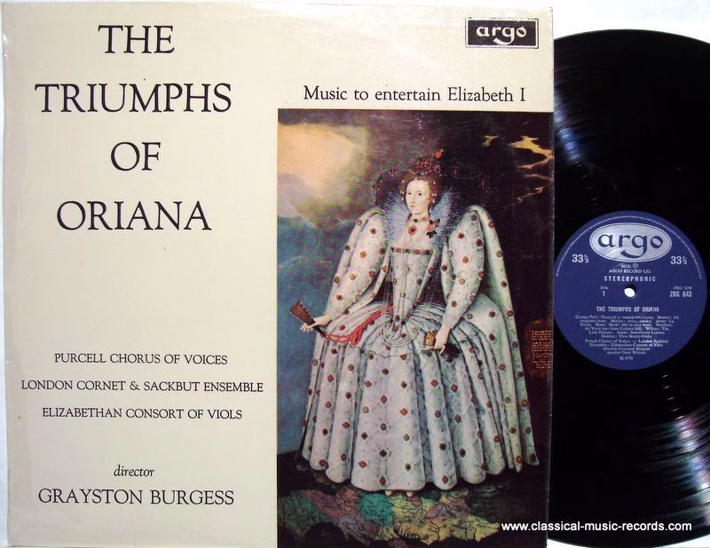 Argo ZRG 643 - The Purcell Consort Of Voices, London Cornett And