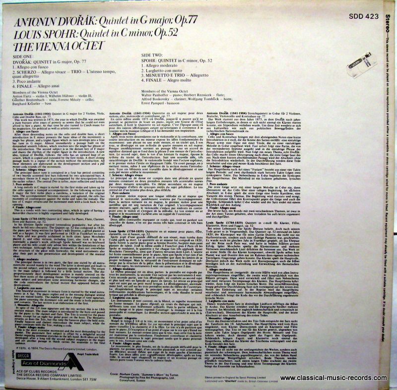 Ace Of Diamonds SDD 423 - Antonín Dvořák, Louis Spohr, Mitgliede - Image 2