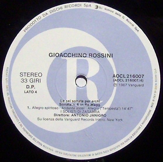 Ricordi AOCL 216007 - Gioacchino Rossini, Zagrebački Solisti, An - Image 3