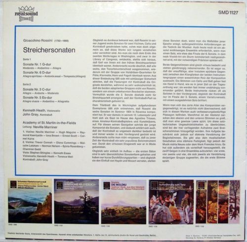 DECCA SMD 1127 - Gioacchino Rossini, The Academy Of St. Martin-i - Image 2