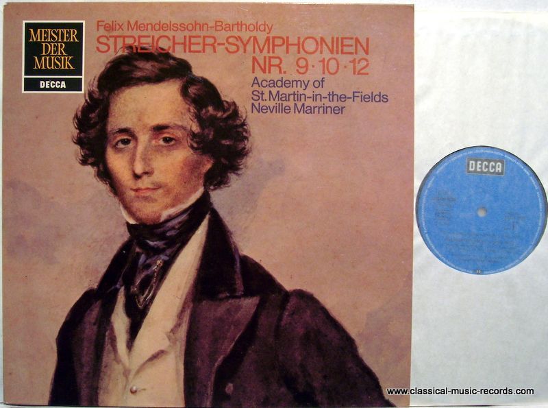 DECCA SMD 1107 - Felix Mendelssohn-Bartholdy, Sir Neville Marrin