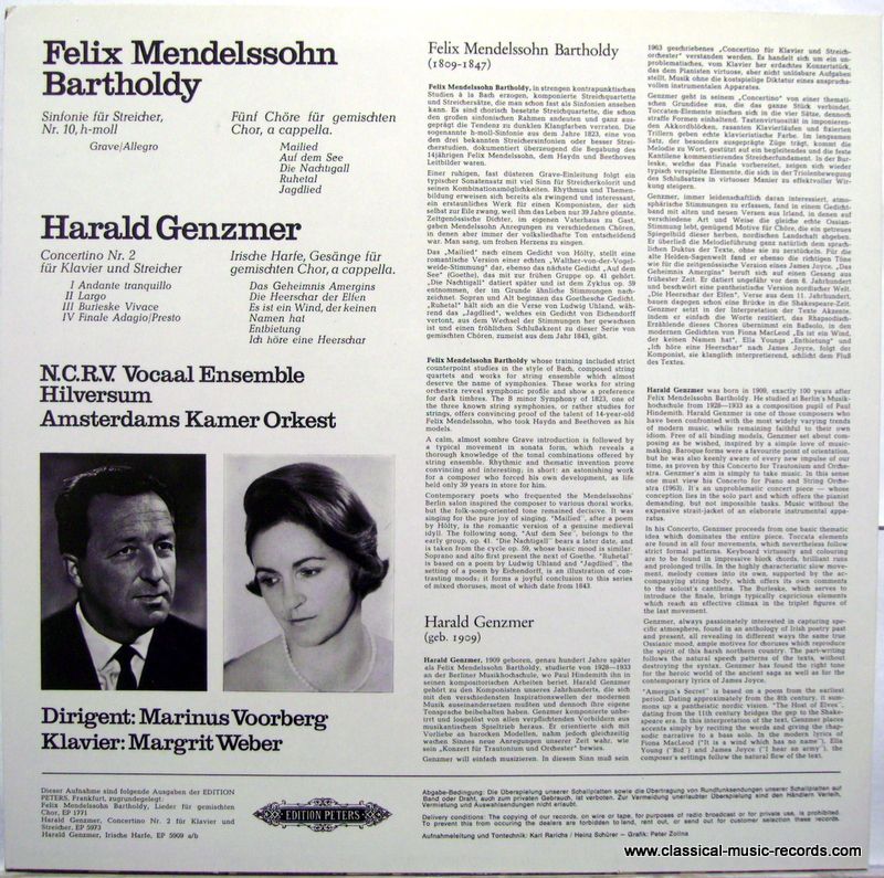 Colosseum Colos StM 102 - Felix Mendelssohn-Bartholdy, Harald Ge - Image 3
