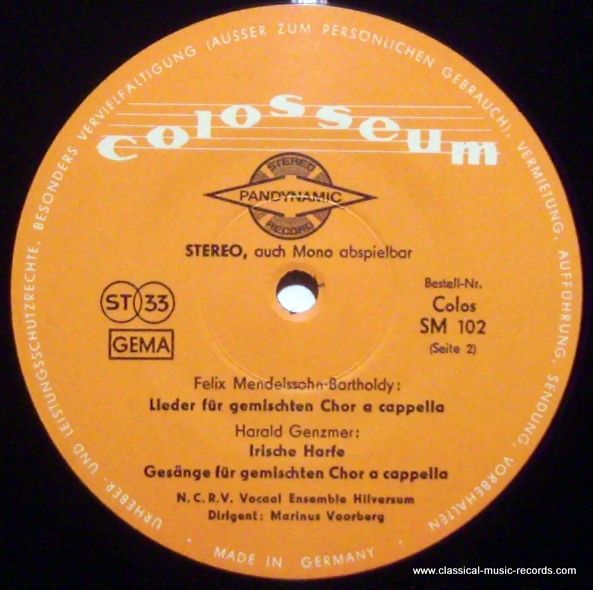Colosseum Colos StM 102 - Felix Mendelssohn-Bartholdy, Harald Ge - Image 4